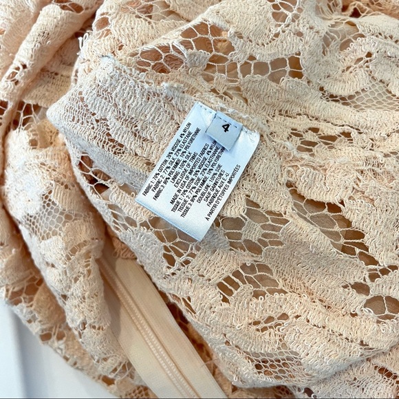 Proenza Schouler Silk Corded Lace Layered Cascading Ruffle Maxi Dress Nude 4 NEW - Picture 7 of 8